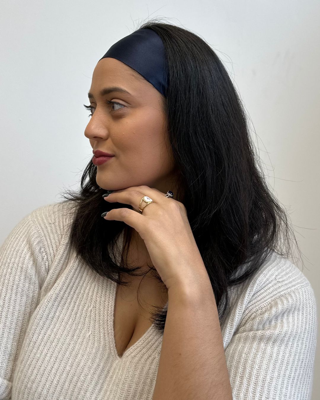 wide headbands silk