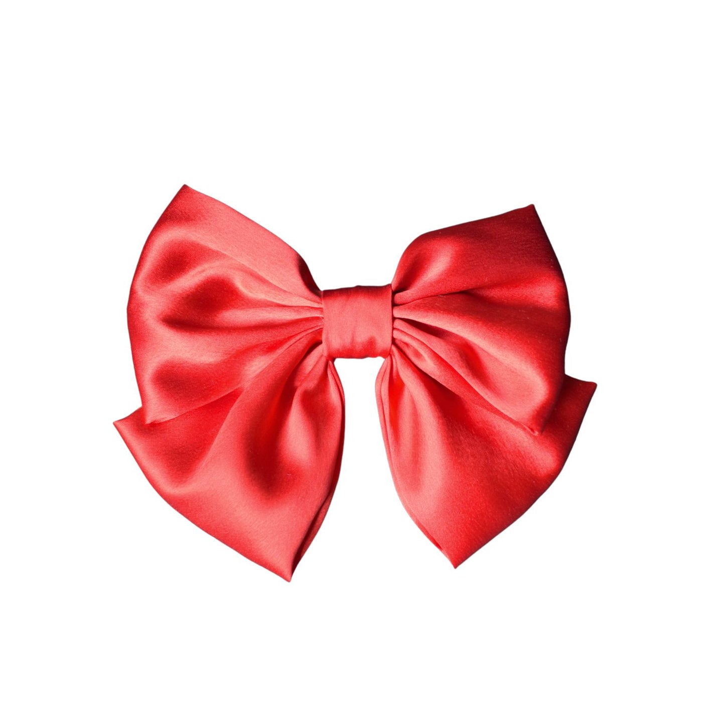 hair bow clip for short hair - red