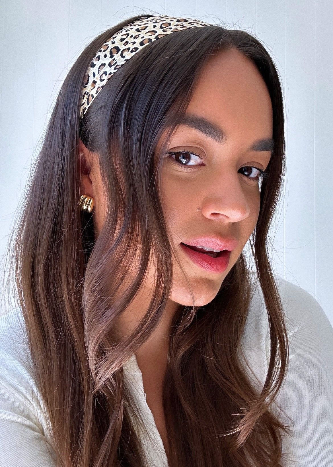 Silk Headband - Leopard Print