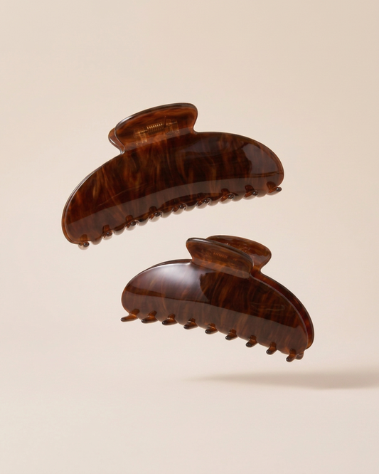 Acetate Claw Clip in Canela