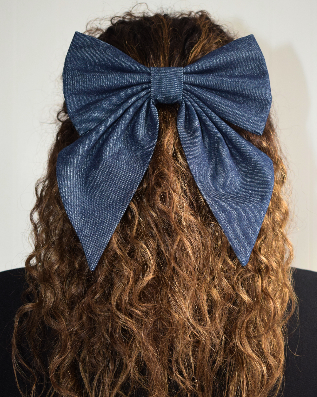 Hair bow - Dark Denim