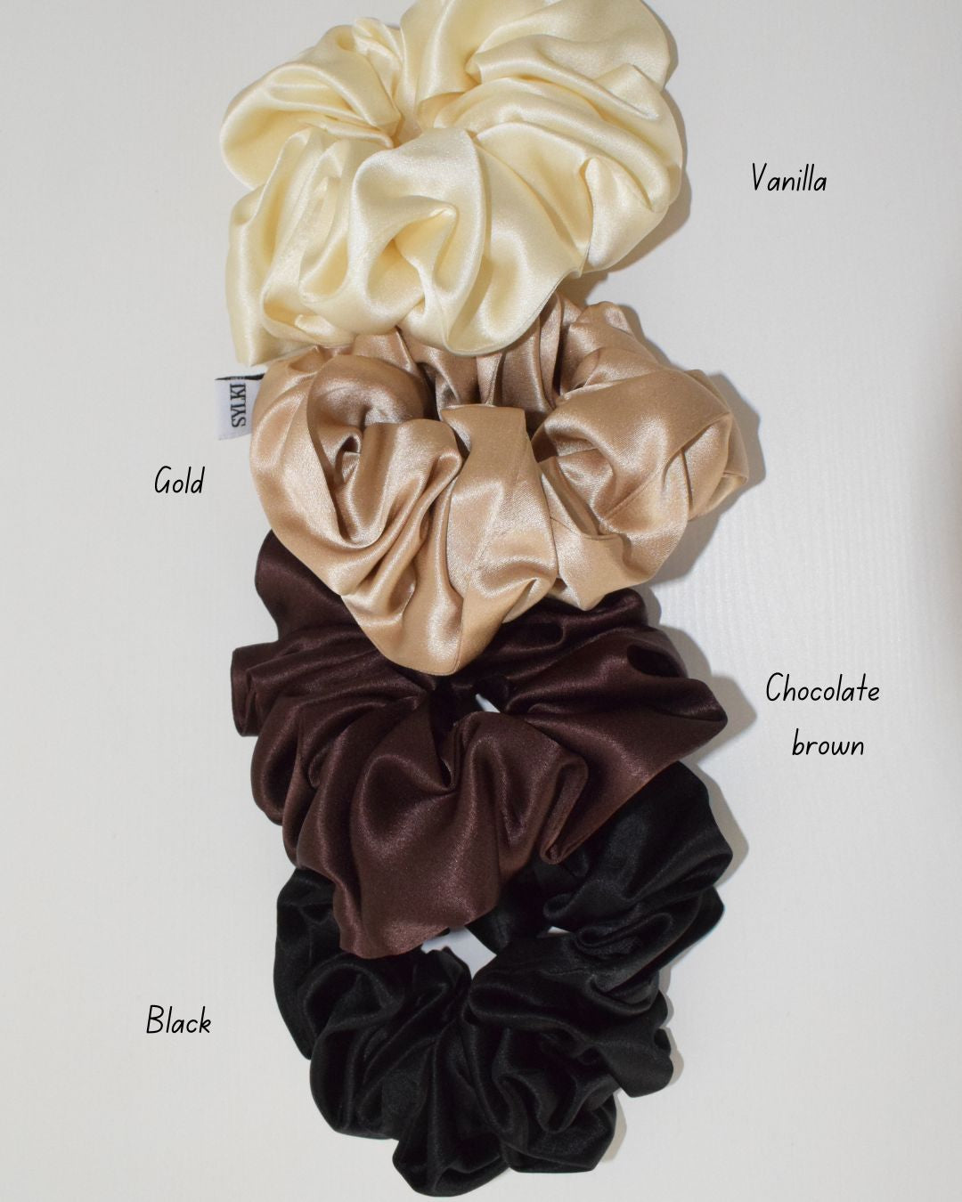 Espresso silk scrunchie bundle