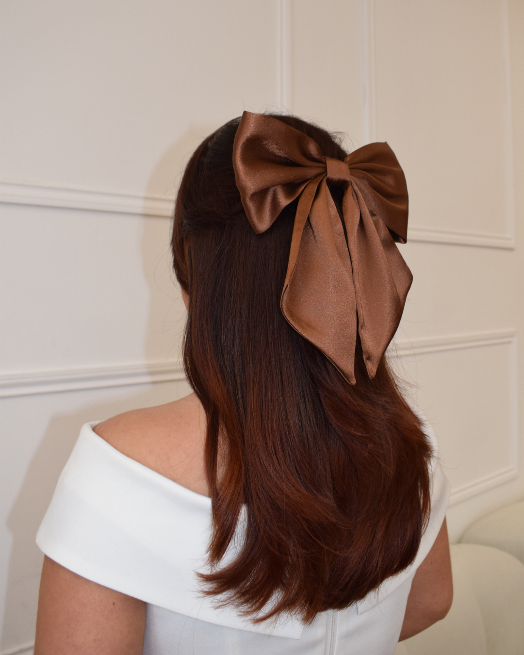 Hair bow - Brown