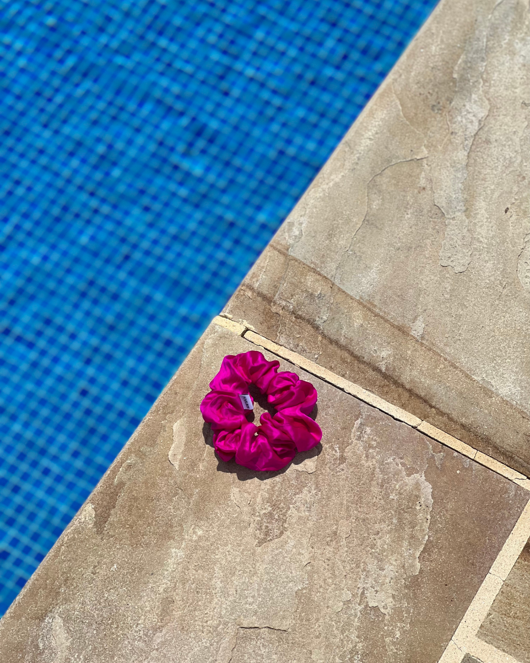 Magenta Pure Silk Scrunchie