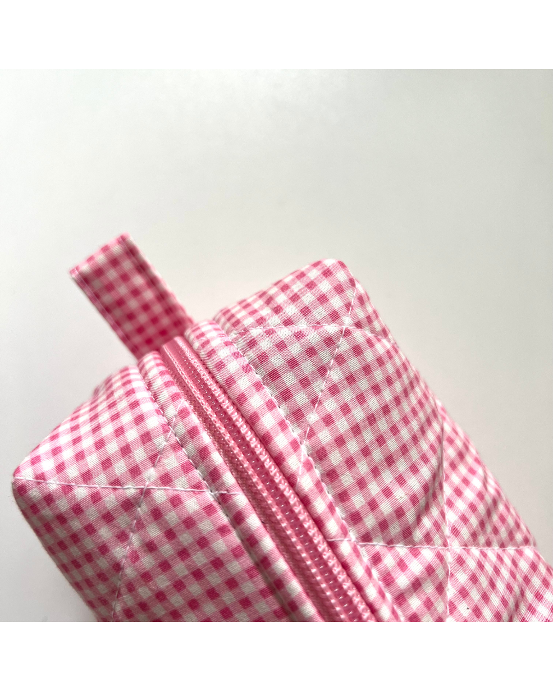 NEW: Pink Gingham Makeup Bag