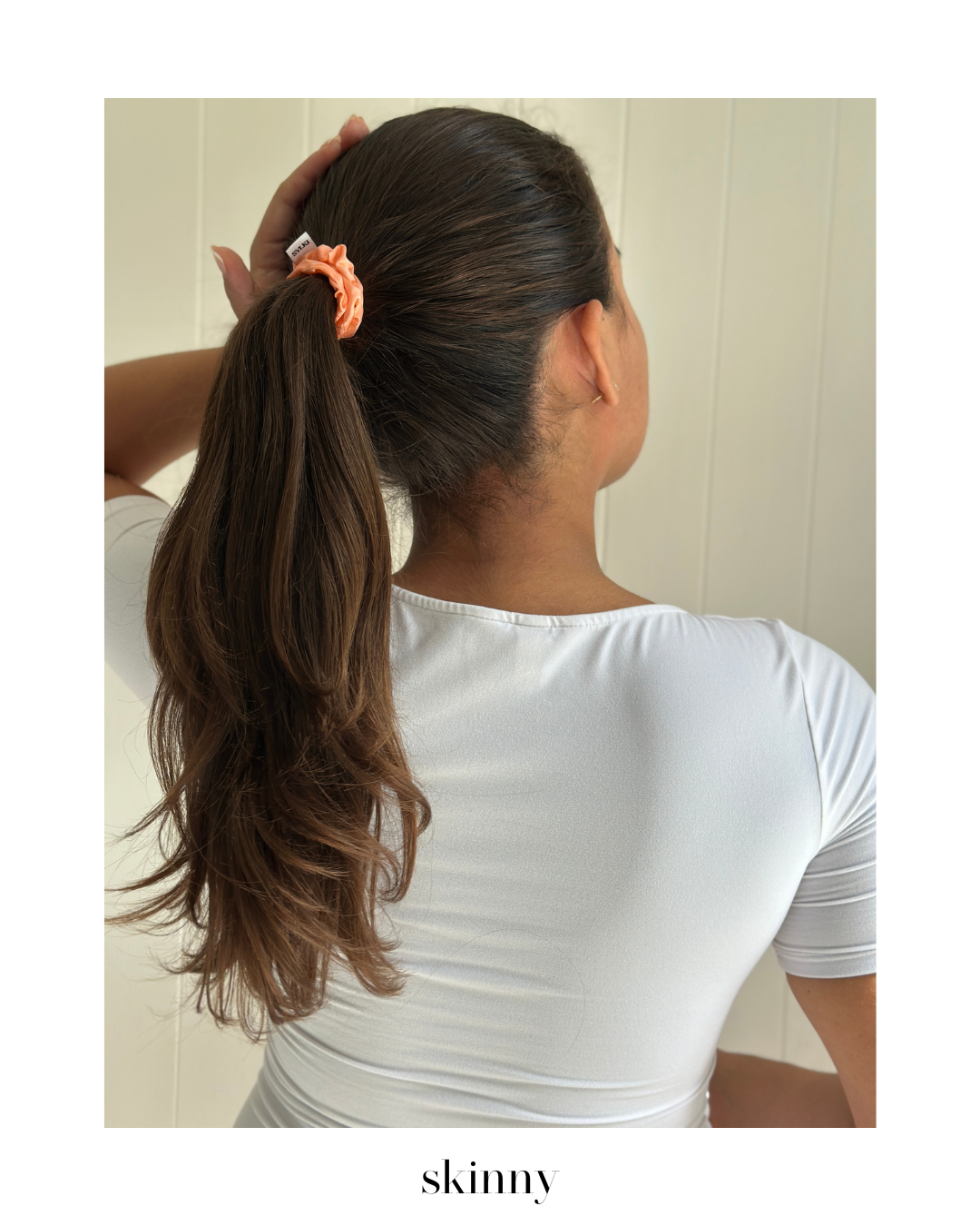Spanish Peach Silk Scrunchie