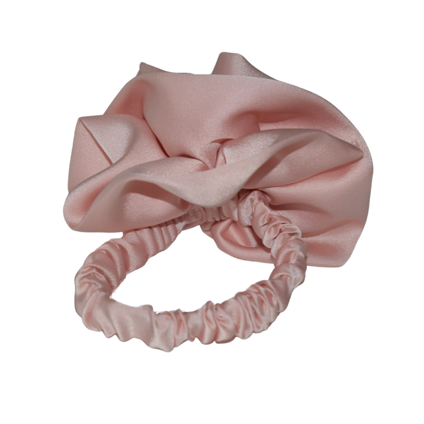 Peach flower scrunchie