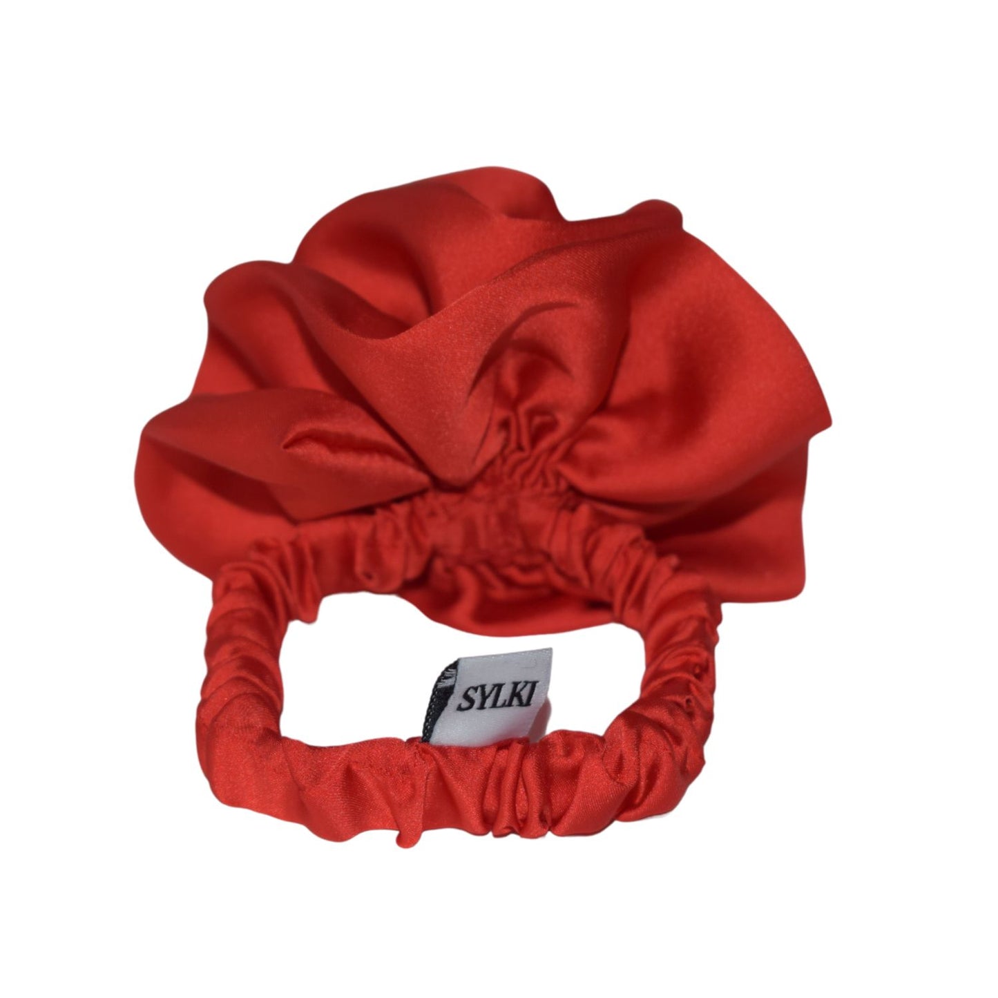 Red flower scrunchie