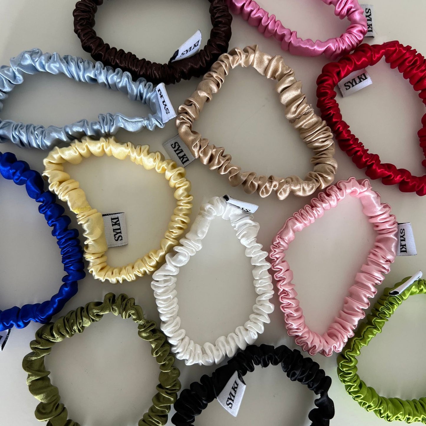 Silk Hair Tie Elastics - all colours