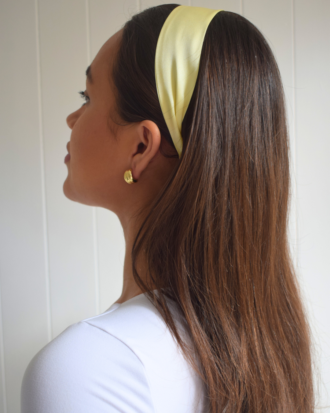 Silk Headband - Brown - Thin