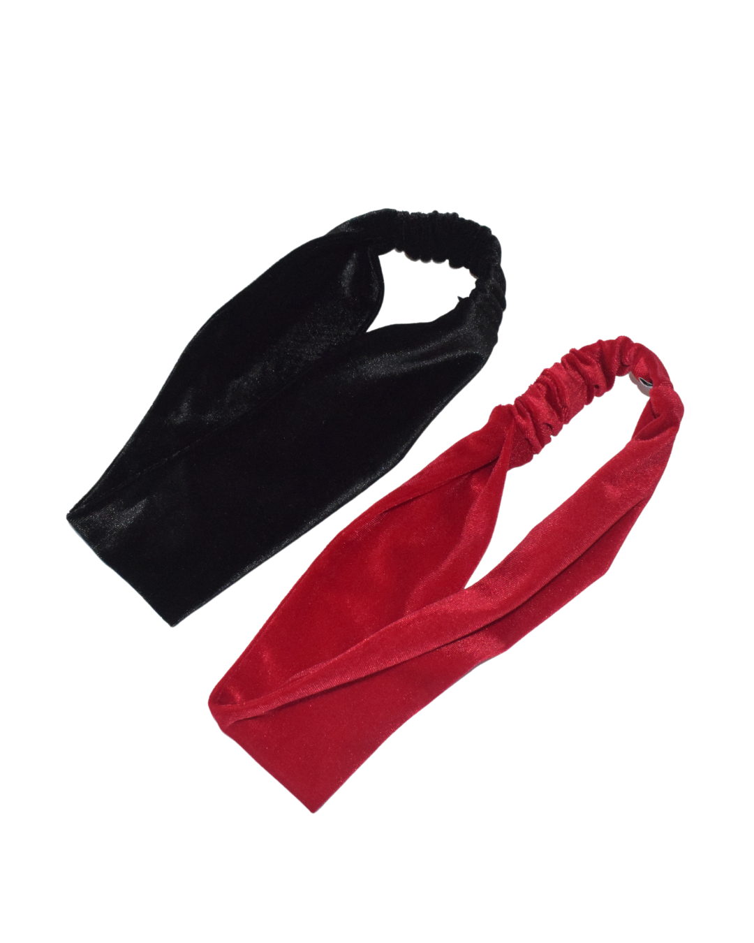 Velvet Headband - Red - Wide