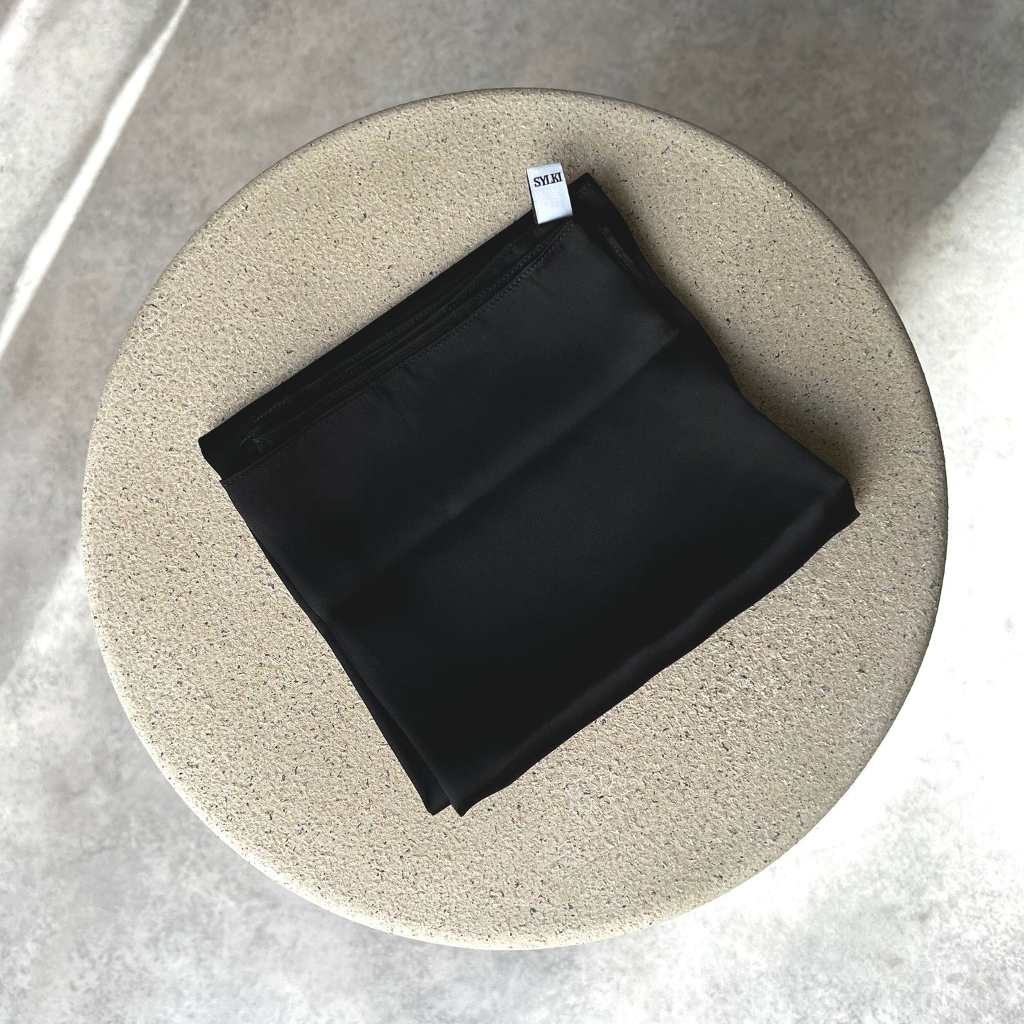 black silk scarf
