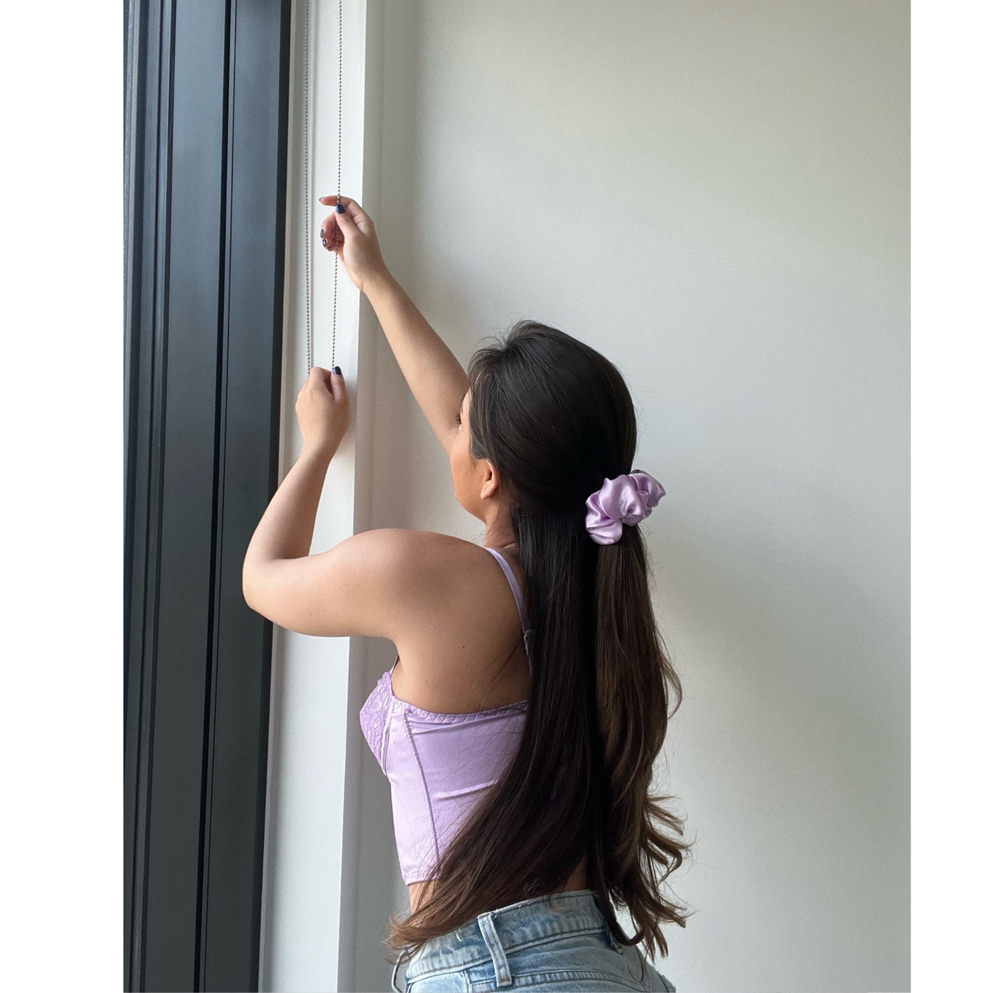 Lilac Pure Silk Scrunchie