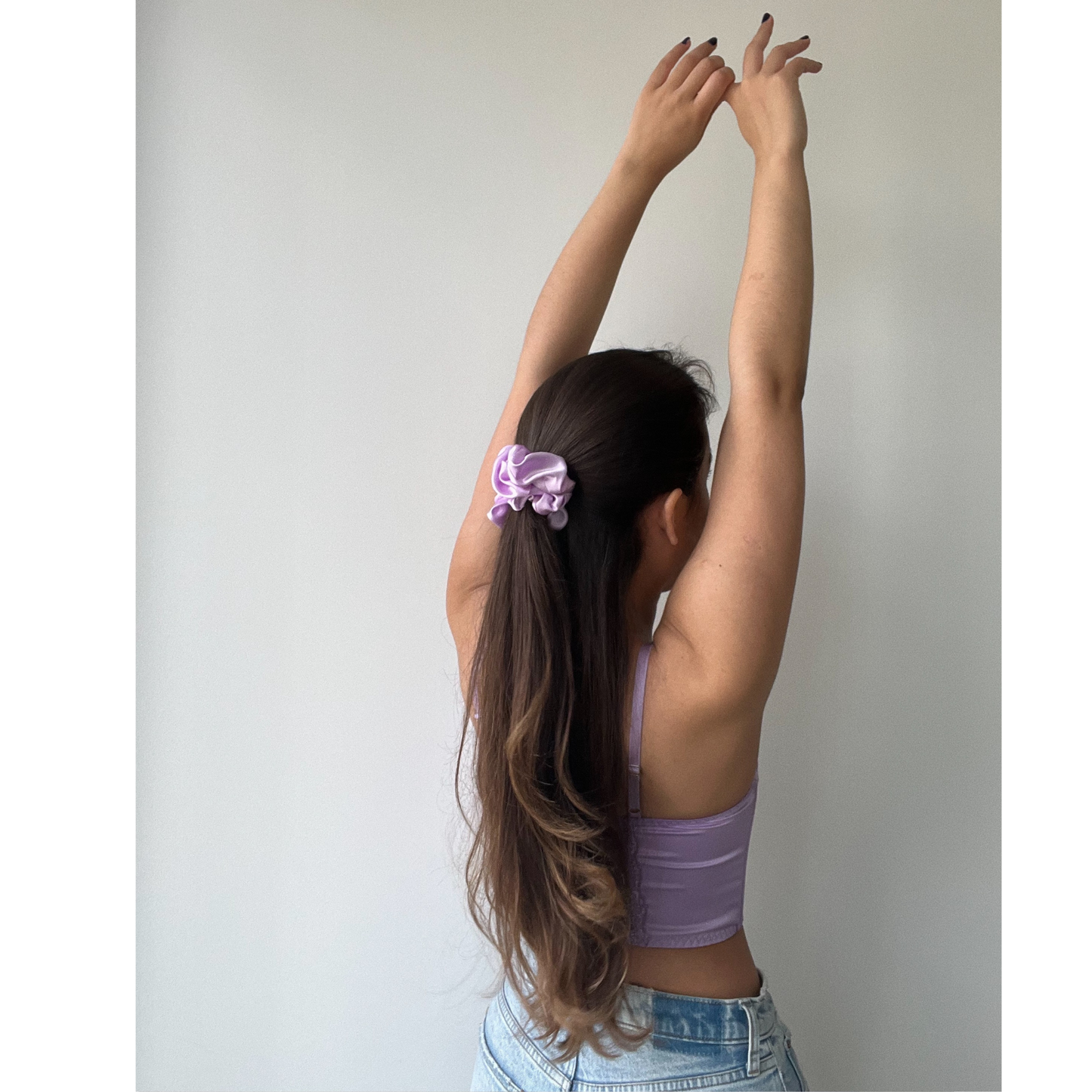 Lilac Pure Silk Scrunchie