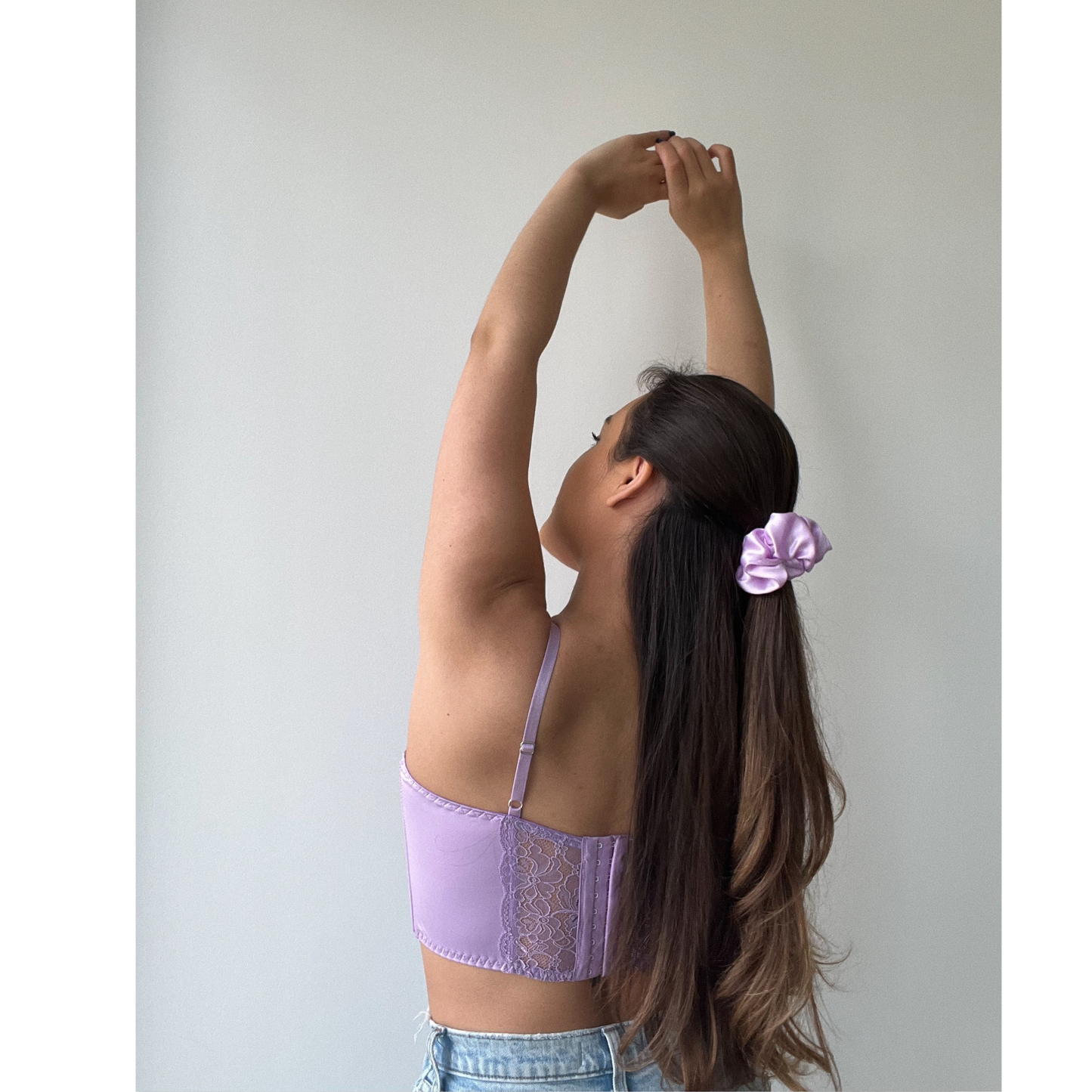 Lilac Pure Silk Scrunchie