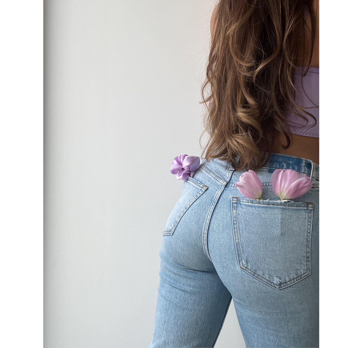 Lilac Pure Silk Scrunchie