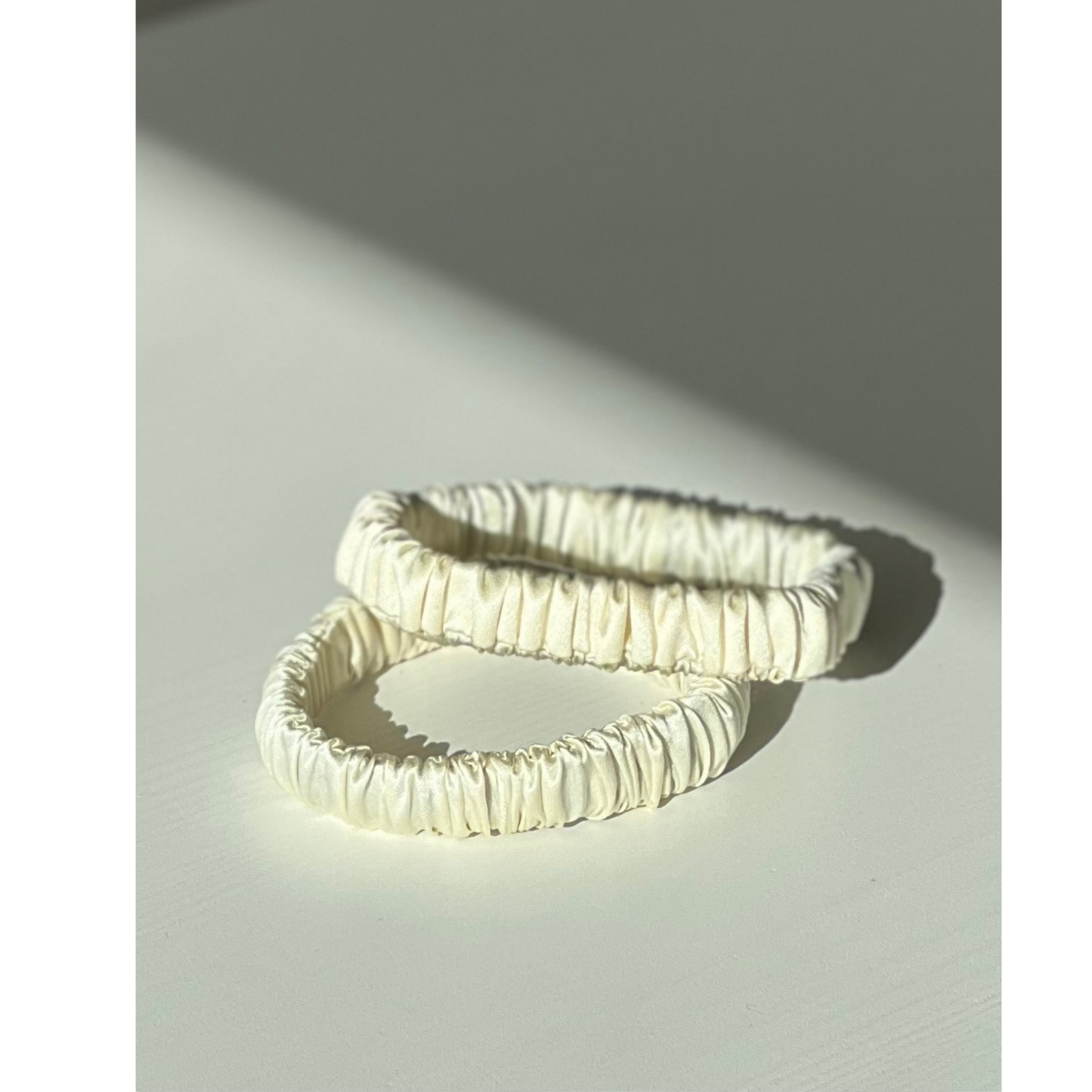 Silk Hair Elastics Black, Gold, Brown, Ivory