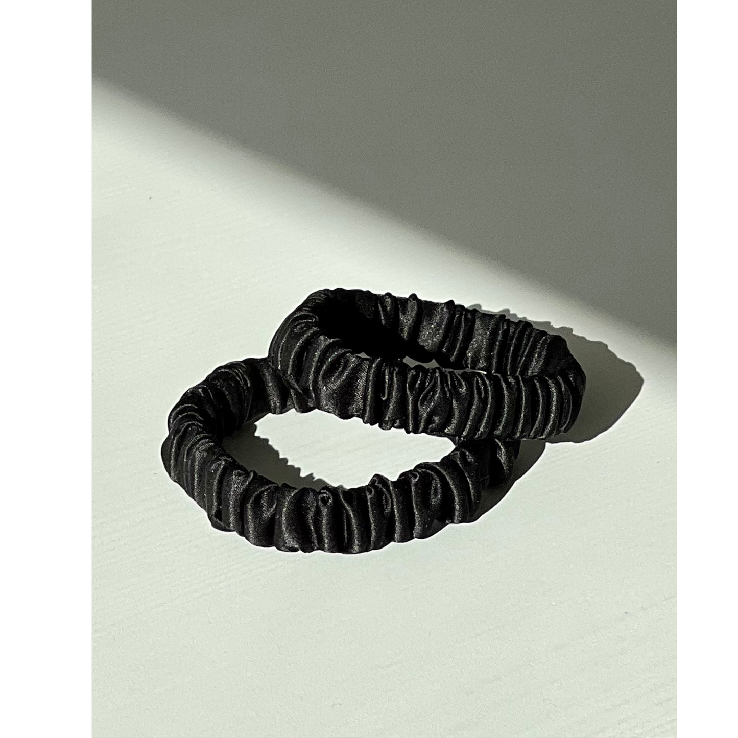 Silk Hair Elastics Black, Gold, Brown, Ivory