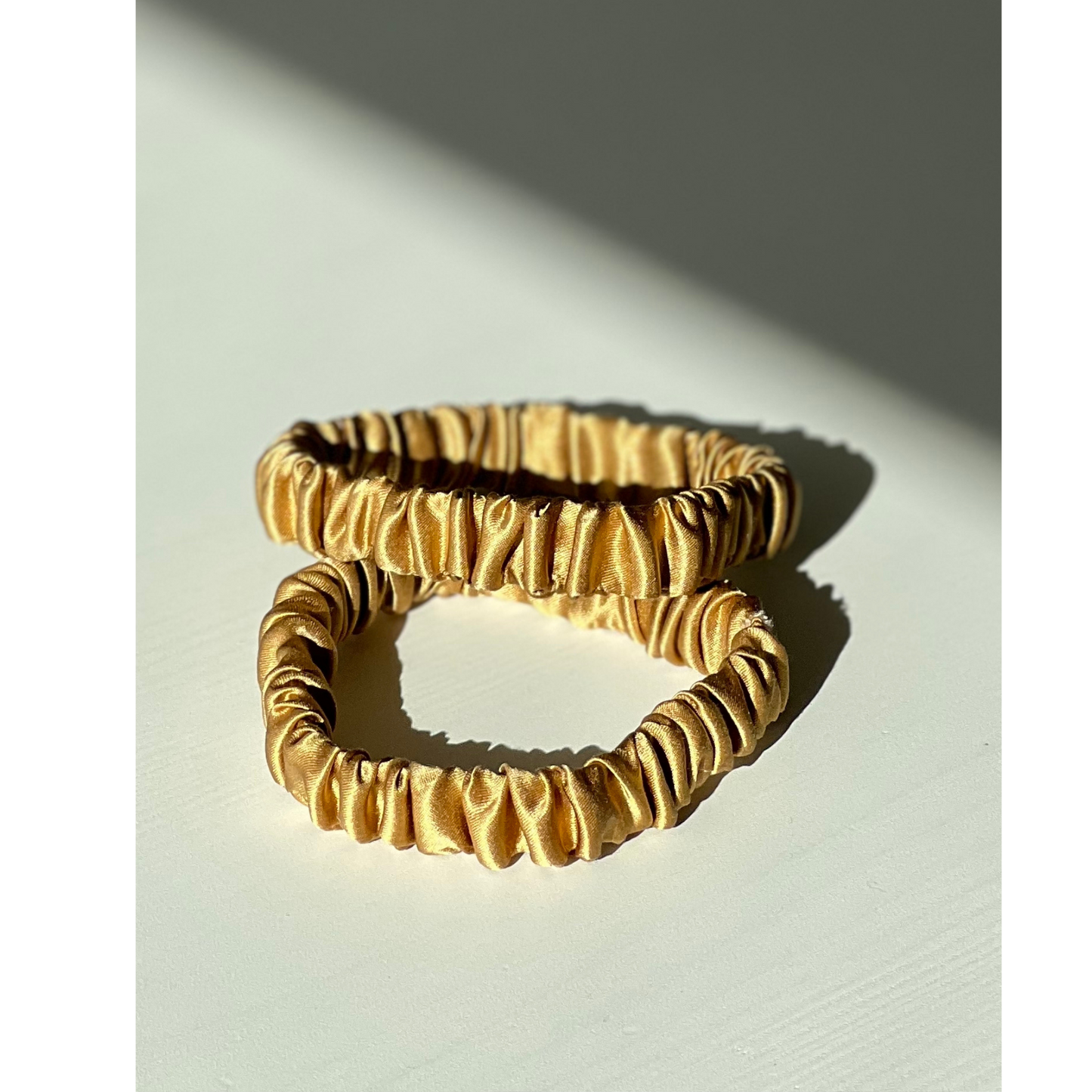 Silk Hair Elastics Black, Gold, Brown, Ivory