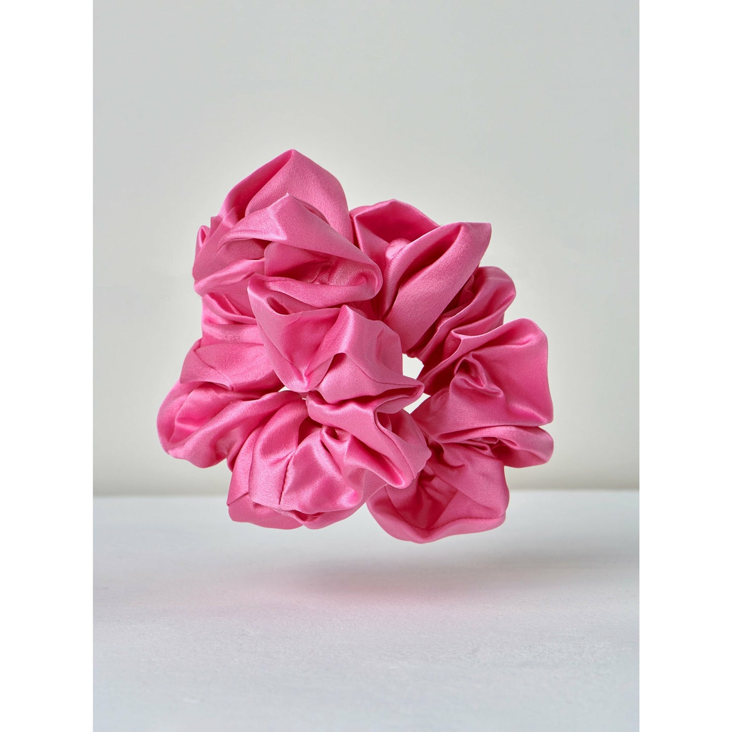 bright pink hair scrunchie