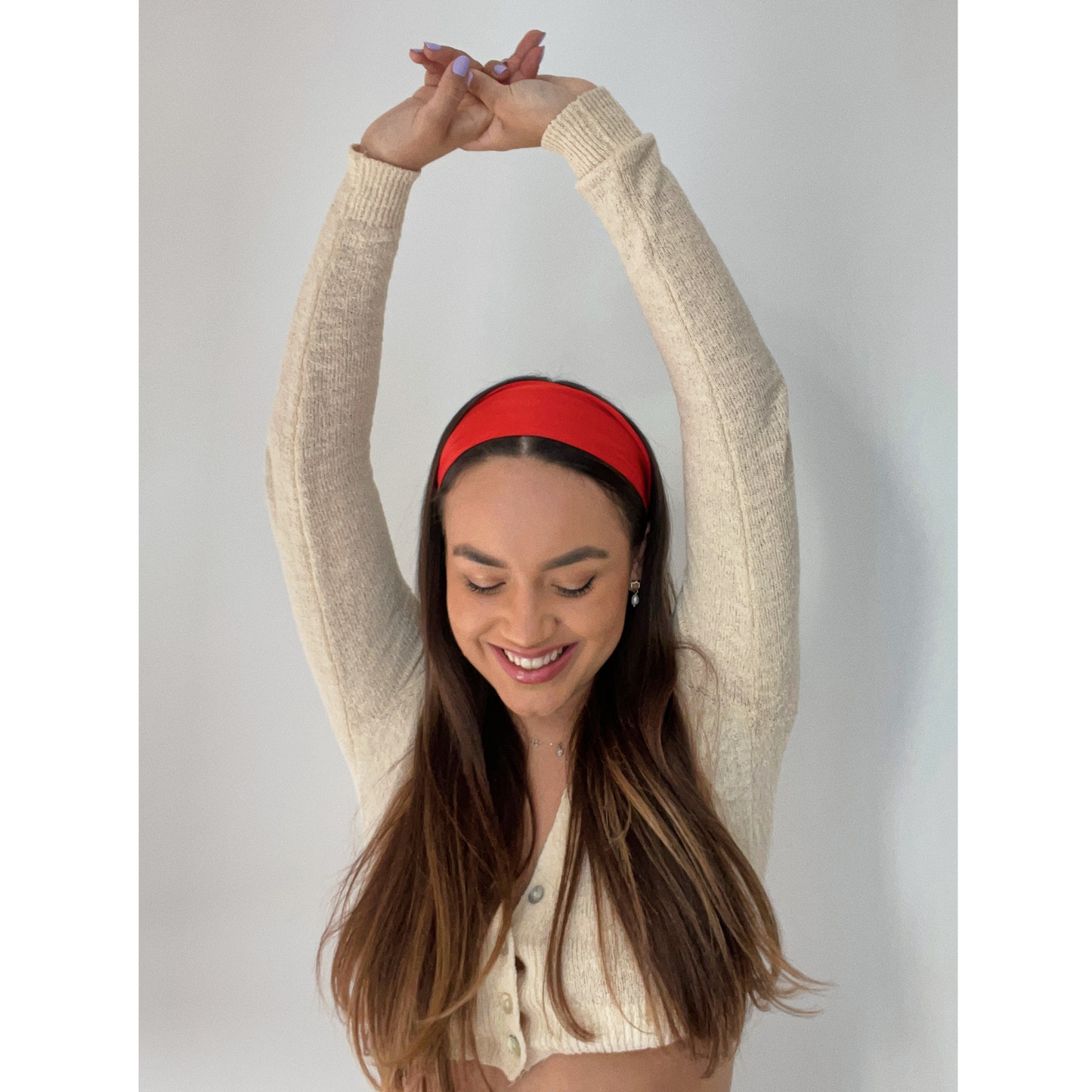 Satin Headband - Orange