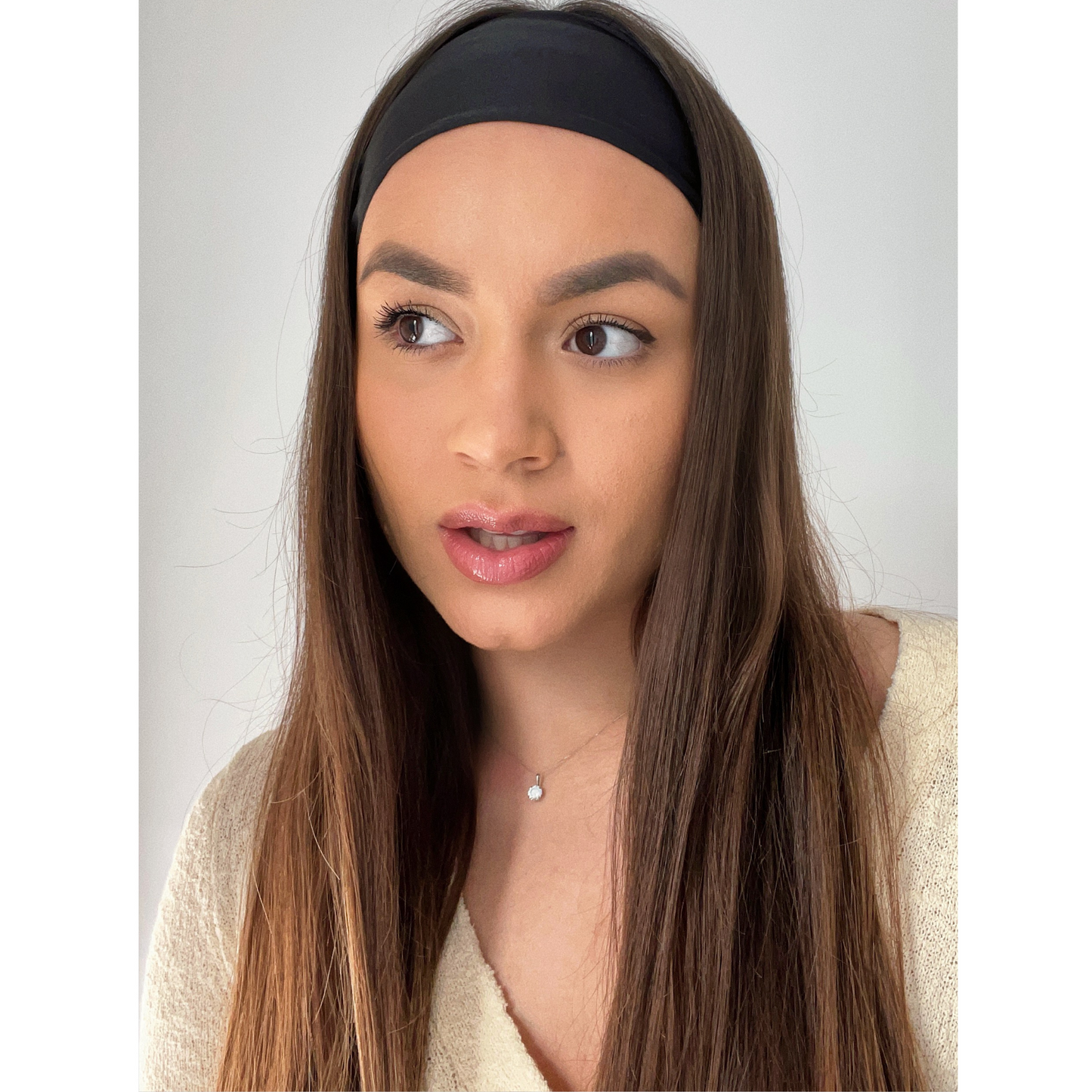 silk headband black for washing face