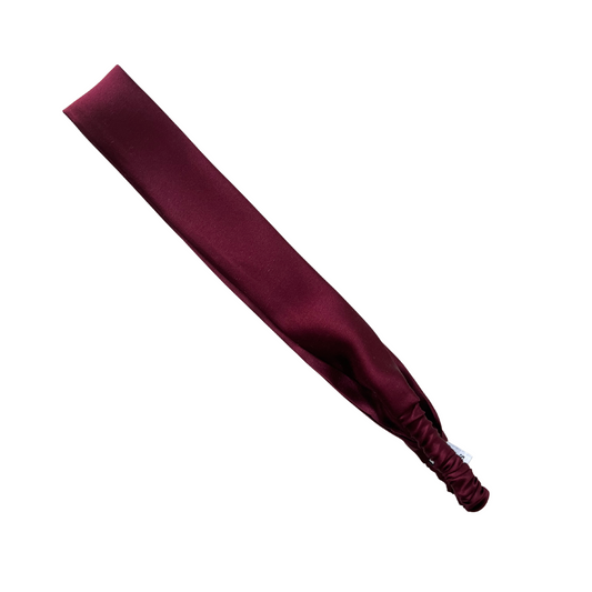 Silk Headband - Maroon - Thin