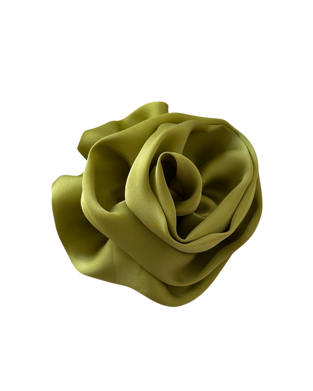Green flower scrunchie