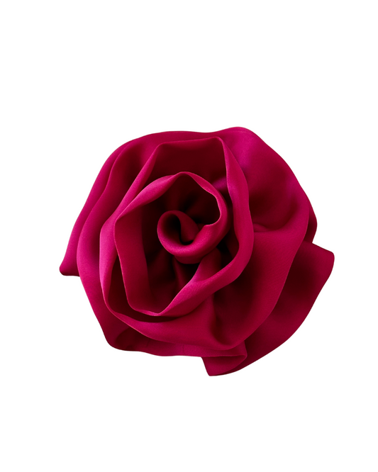 Hot pink flower scrunchie