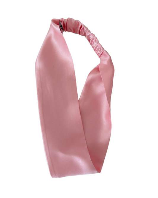 Silk Headband - Pink - Wide