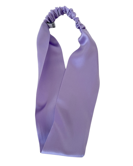 Silk Headband - Lilac - Wide