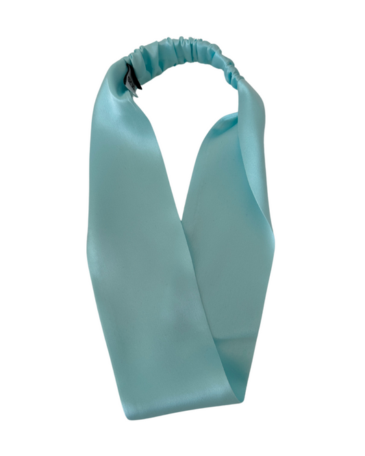 Silk Headband - Blue - Wide