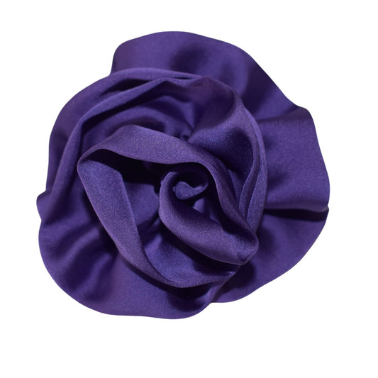 purple corsage flower scrunchie