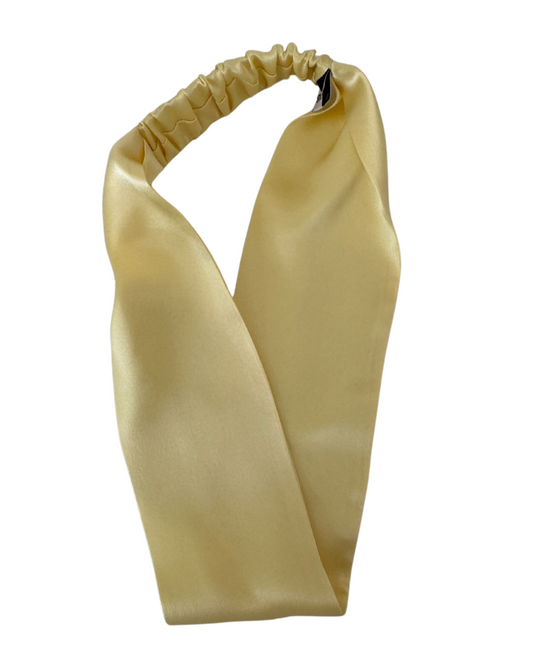 Silk Headband - Yellow - Wide