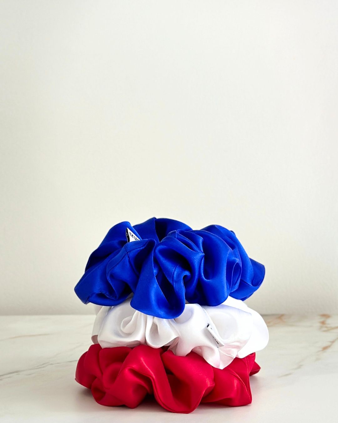 World Cup 2026 Silk Scrunchie Bundle – Red, White & Blue