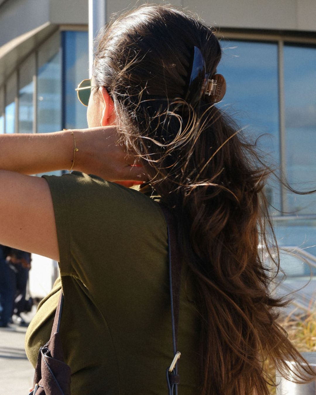 Acetate Claw Clip in Canela
