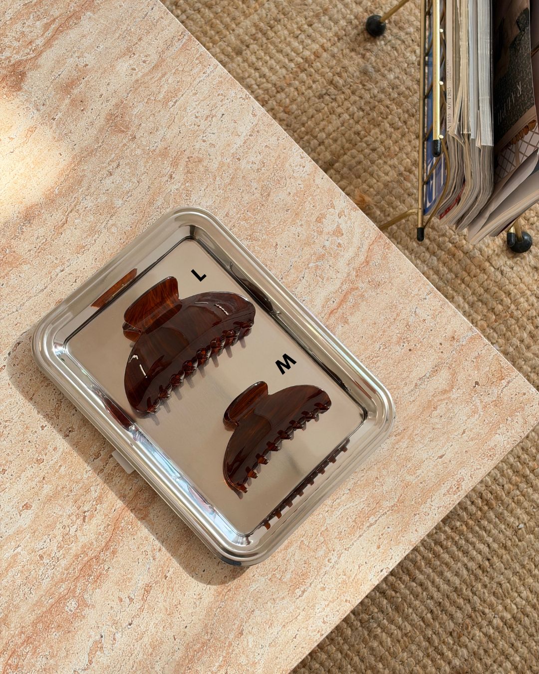 Acetate Claw Clip in Canela