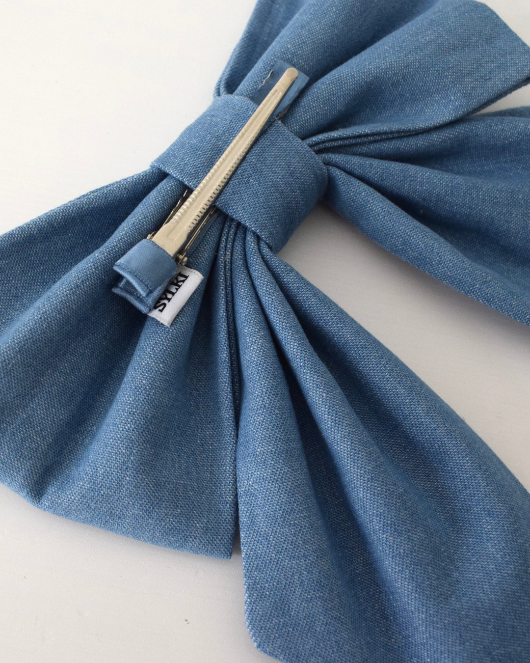 NEW - Denim bow hair clip