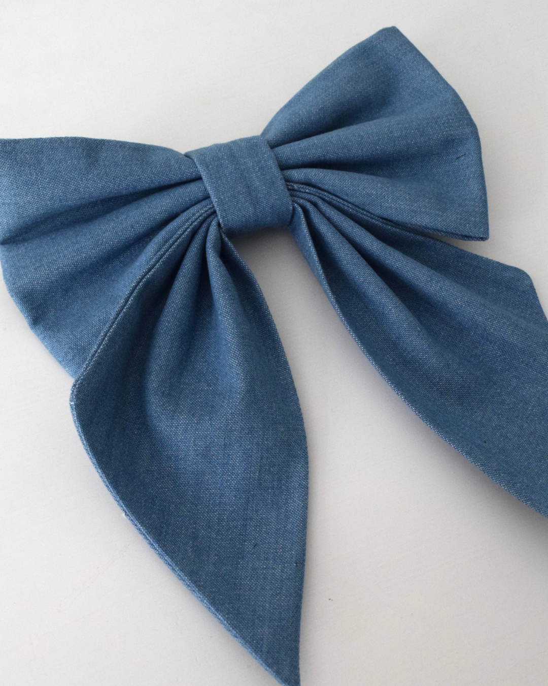 NEW - Denim bow hair clip