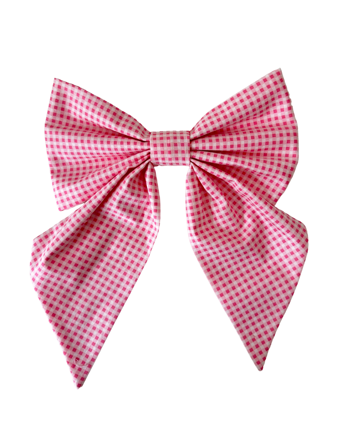 Hair bow - Pink Gingham