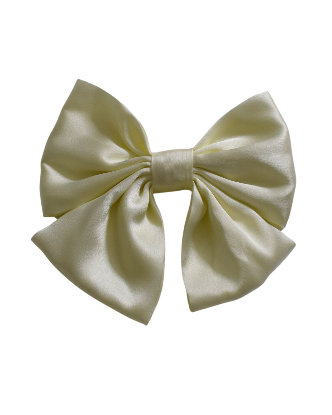 Hair bow - Buttermilk (light yellow)