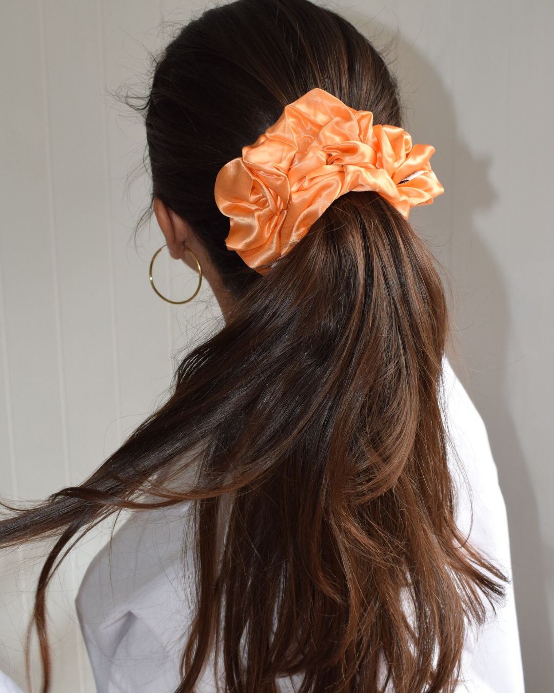 Light Orange (peach) Pure Silk Scrunchie