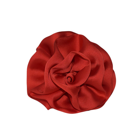 Red flower scrunchie