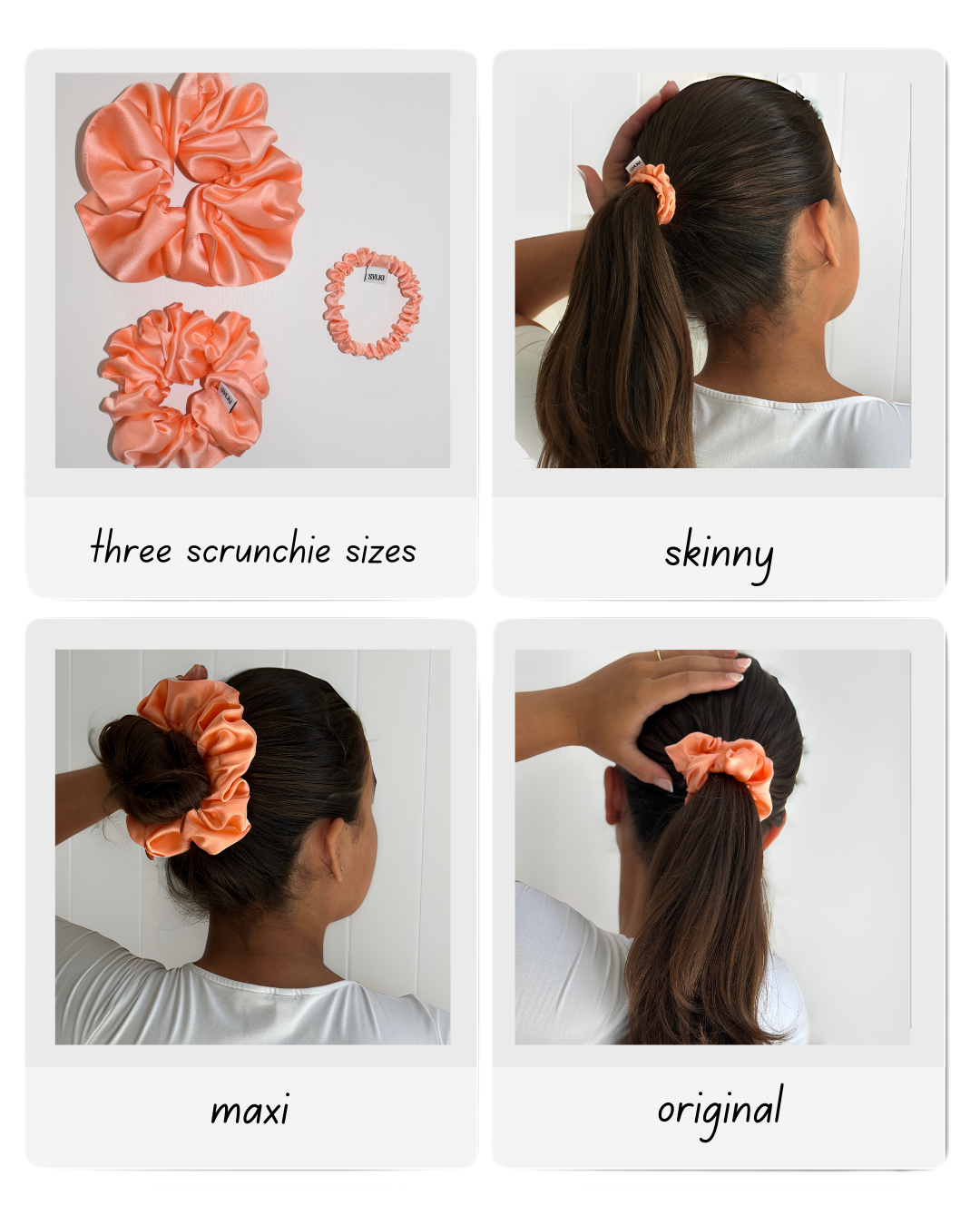 Navy Pure Silk Scrunchie