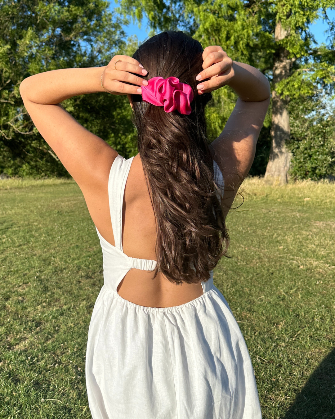 colourful satin hair clip