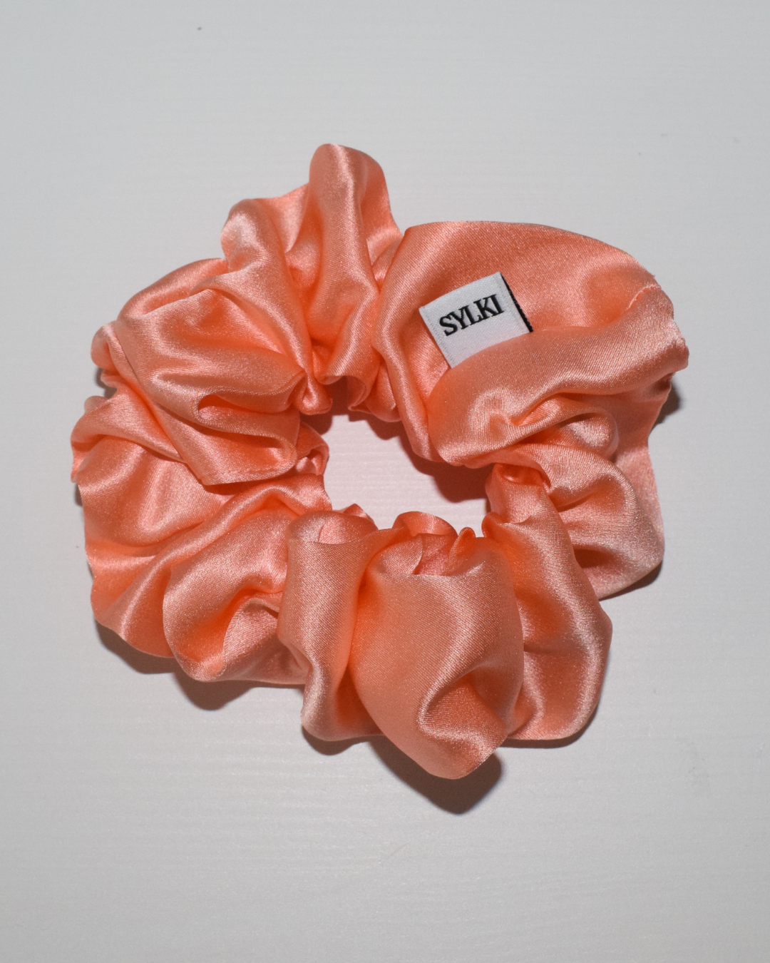 Spanish Peach Silk Scrunchie