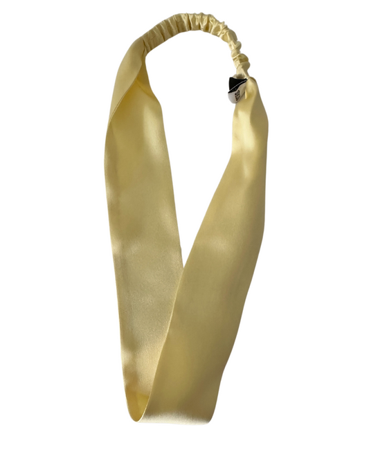 Silk Headband - Yellow - Thin