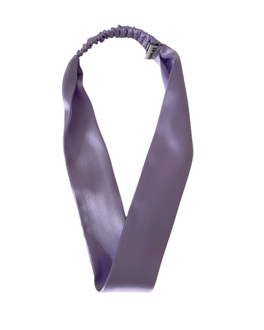 Silk Headband - Lilac - Thin