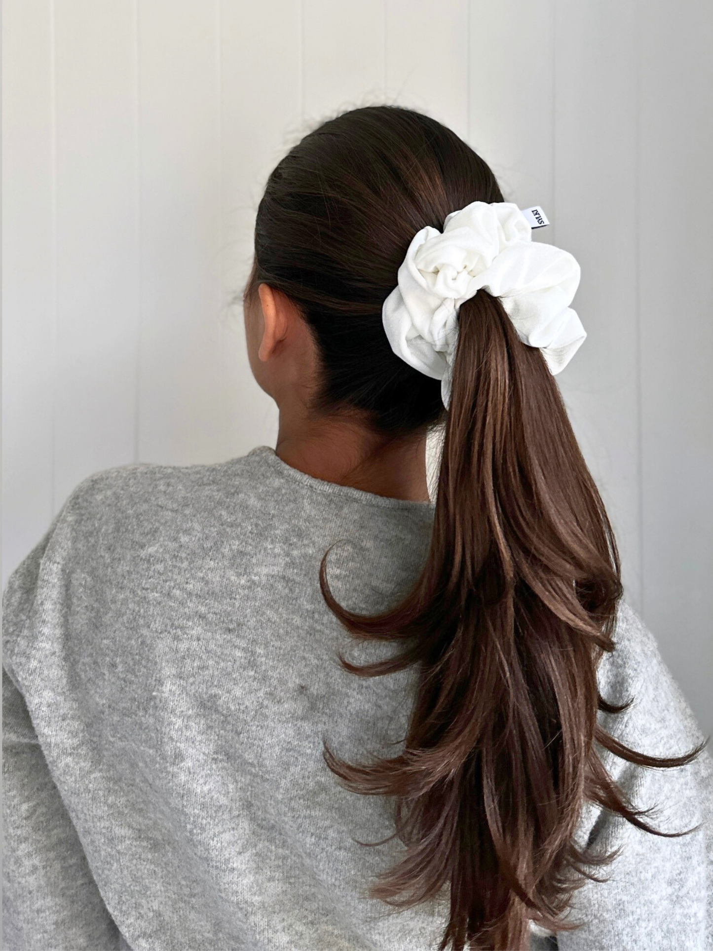 NEW: Ivory Velvet Scrunchie