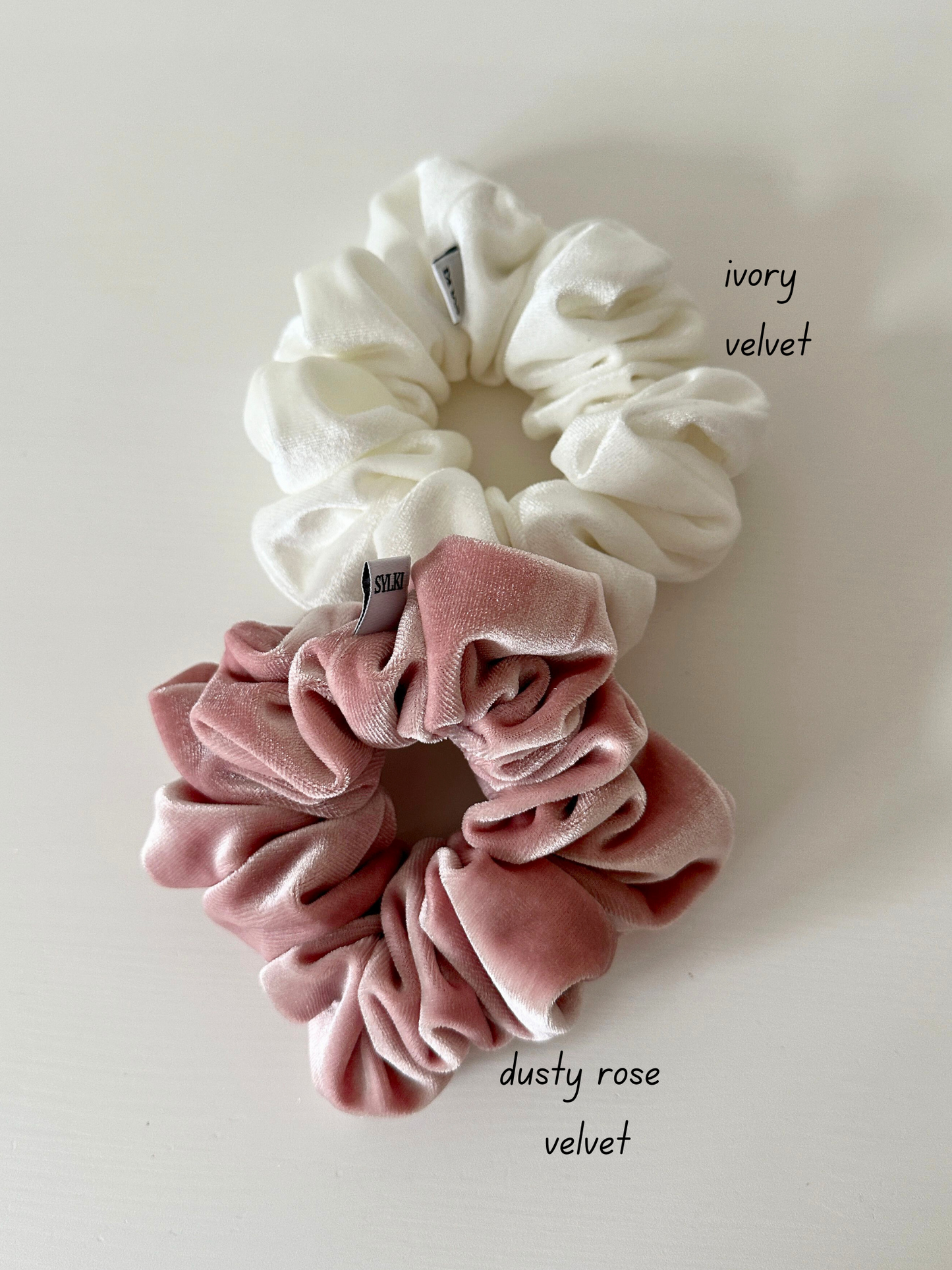 NEW: Ivory Velvet Scrunchie